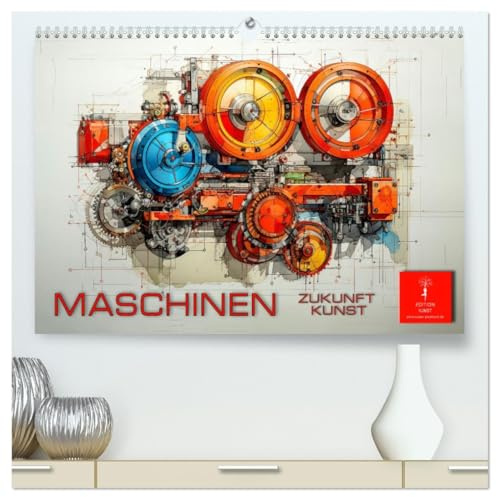 Maschinen Zukunft Kunst (hochwertiger Premium Wandkalender 2026 DIN A2 quer), Kunstdruck in Hochglanz: Maschinen Zukunft Kunst - die perfekte Mischung aus Technik und Design. (CALVENDO Technologie)