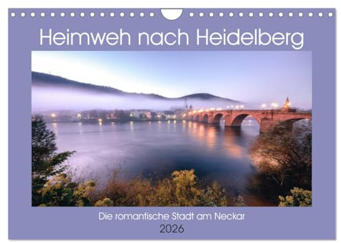 Heimweh nach Heidelberg - Die romantische Stadt am Neckar (Wandkalender 2026 DIN A4 quer), CALVENDO Monatskalender: 12 Motive, die Sehnsucht wecken. (CALVENDO Orte)