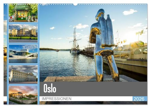 Oslo Impressionen (Wandkalender 2026 DIN A2 quer), CALVENDO Monatskalender: Zu Besuch in der Hauptstadt von Norwegen (CALVENDO Orte)