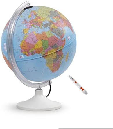 Parlamondo I: Interaktiver Globus mit Audio-Stift und Ladekabel (Interaktiver Globus mit Hörstift)