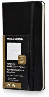 Moleskine Slim 8 X 15 cm Schwarz Panorama 2015: Wochenkalender