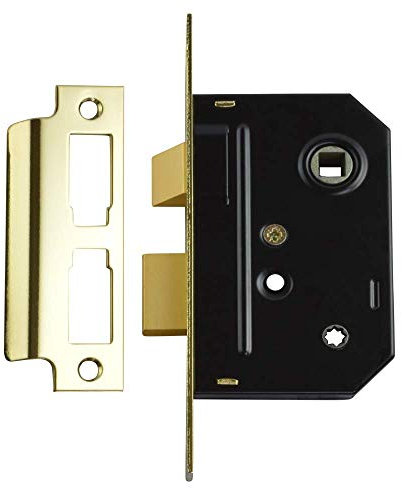 Union Locks 2294 Mortice Bathroom Lock 63mm - Polished Brass (Boxed)