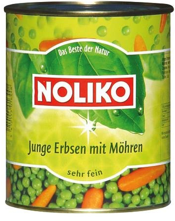 Konserve Erbsen mit Möhrchen, 12er Pack (12 x 530 g)