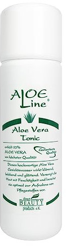 Aloe Vera Gesichtswasser/Tonic - Glättet & erfrischt die Haut - enthält 25% Bio Aloe Vera, Glycerin, Hamamelis Virginiana & Allantoin - VEGAN - Made in Germany / 1er Pack (1 x 200 ml)