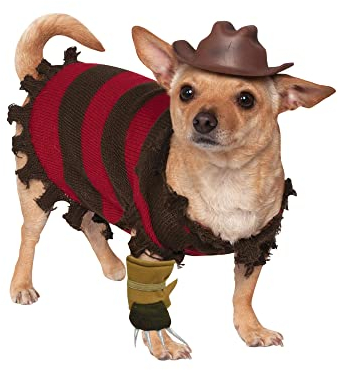 Rubie's Offizielles Haustierkostüm Freddy Krueger, Nightmare – Mörderische Träume, für Hunde, Größe S Halloween