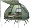 Semptec Urban Survival Technology Zelt: 4in1-Doppelzelt mit Feldbett, 2 Sommer-Schlafsäcken und Matratze (Feldbett mit Zelt für 2, Outdoorbett, Insektenschutz)