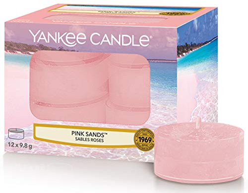 Yankee Candle candeline profumate tea light | Sabbie rosa | 12 pezzi