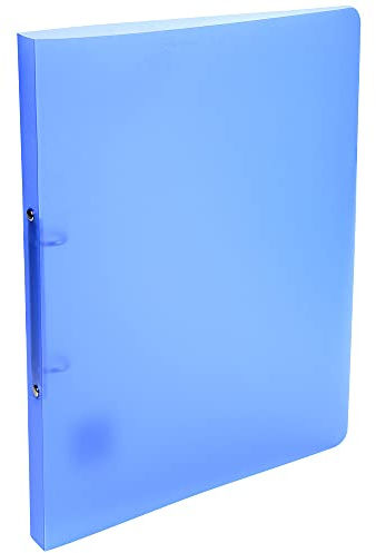Exacompta 54152E 5er Pack Ringhefter Chromaline aus flexiblem transluzentem Kunststoff 2 Ringe Füllhöhe 15mm DIN A4 Plastikordner ideal für Büro und Schule blau