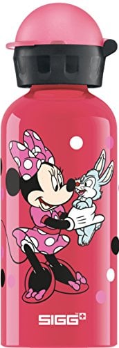 SIGG - Gourde Enfant En Aluminium - KBT Minnie Mouse (Disney) - Pour l'École et le Sport - Étanche & Légère - Sans BPA - Certifiée Neutre En CO2 - Rose Motif Minnie - 0,4L