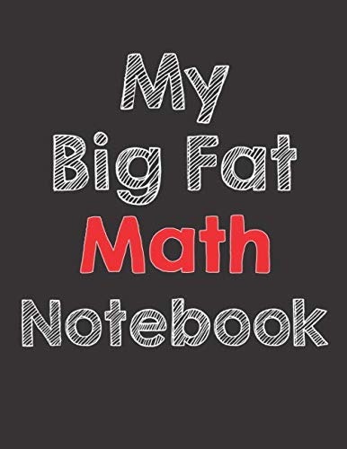 Big Fat Math Notebook: Half Half Quad Rule 4x4 Graph + Wide Rule Math Notebook Journal