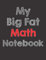 Big Fat Math Notebook: Half Half Quad Rule 4x4 Graph + Wide Rule Math Notebook Journal