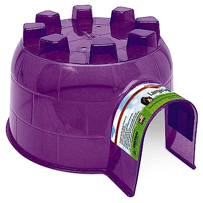 Kaytee Large Pet Igloo, Hideout, House, Nest, for Dwarf Rabbits, Ferrets, Chinchillas, Guinea Pigs (Colour May Vary)