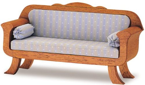 MiniMundus Biedermeier Sofa für das Puppenhaus, Bausatz