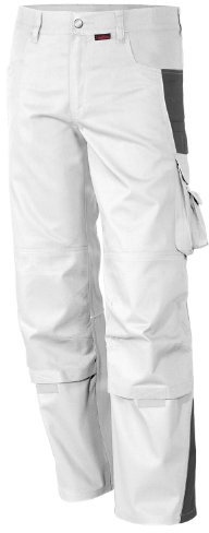 Qualitex - Bundhose PRO MG 245, Weiss/GRAU, 42