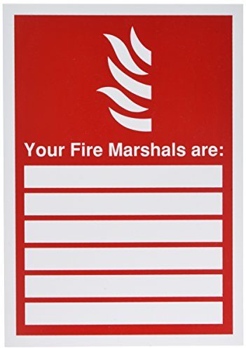 SIGNSLAB SR11172 Safety Sign Your Fire Marshals, A4, PVC,grey|pink