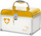 Glosen Lockable Medication Box, First Aid Storage with Key - 8.5 x 5.8 x 5.5 Inch (Orange)