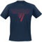 Van Halen Klassisches T-Shirt mit rotem Logo für Herren, Blau, Marineblau, M