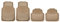 HEYNER® Auto Fußmatten mit Teppich UNIVERSAL beige zuschneidbar 4-teilig Fußmatten Teppich Matten Stoffmatten Textilmatte