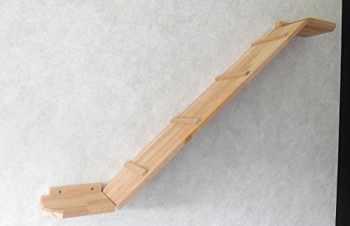 Jennys Tiershop Katzen Wandpark, handgefertigte Tiermöbel/Luxusmöbel, Katzenmöbel in vielen Ausführungen, Kratzbaum/Katzenbaum für die Wand. Hier: Winkelbrücke 100 x 20 (12WW10)