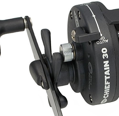 FLADEN CHIEFTAIN 30 - 1 Ball Bearing Sea Multiplier Reel with Line Out Alarm & Level Wind (Pre-spooled with 30lb line on)