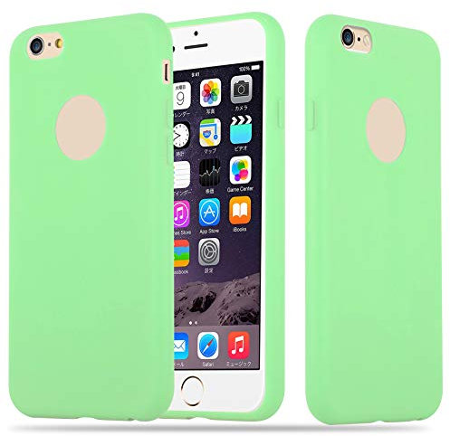 cadorabo Coque pour Apple iPhone 6 / iPhone 6S en Candy Vert Pastel - Housse Protection Souple en Silicone TPU avec Anti-Choc et Anti-Rayures - Ultra Slim Fin Gel Case Cover Bumper