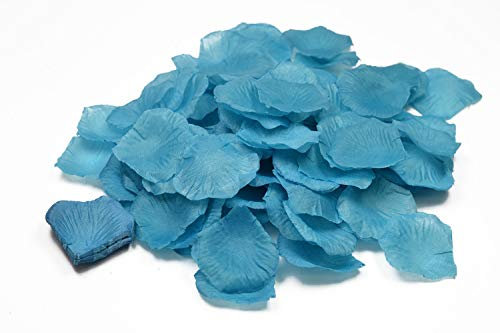 Creativery 100 Stück Rosenblüten (dunkel türkis 340D) // Rosenblätter Blütenblätter Streudeko Blüten Blätter Tischdecko Hochzeit Party