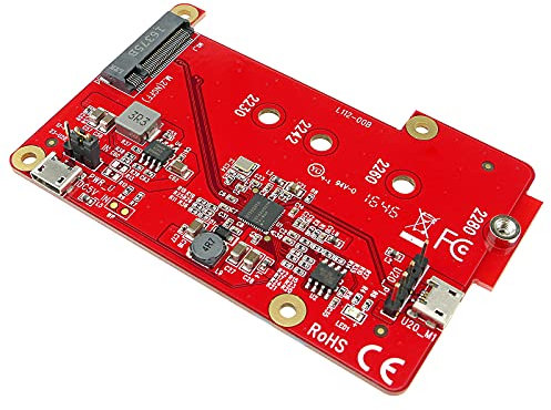 BeMatik - Raspberry Pi USB-auf-M.2-SATA-SSD-kompatibler Adapter
