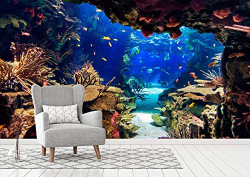 Oedim Fotomural Vinilo para Pared Fondo Marino | Vinilo Económico | Fotomural Vinilo Decorativo | 200 x 150 cm | Decoración comedores, Salones, Habitaciones