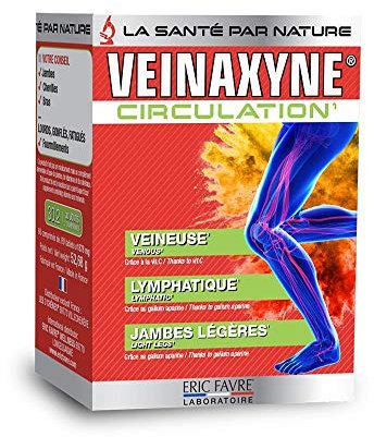 Eric Favre Circulation Sanguine Jambes Veinaxyne pour Action drainante Jambes Lourdes et Chevilles Gonflées
