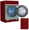 Coprilavatrice da Esterno Copertura & Copertura Lavatrice Impermeabile per 4 coperture Laterali,Coperture Lavatire Lavatrice Copertura Taglia Larga (60×60×85cm,rosso)
