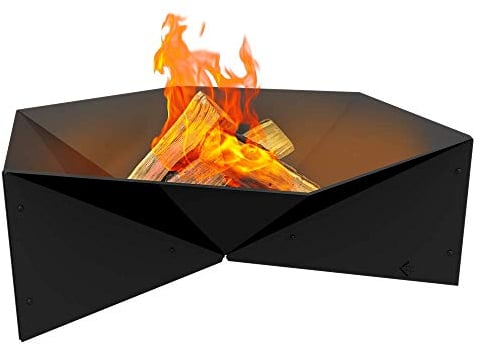 Cuve à feu de Jardin Kratki Fire Gamma autoportante, hexagonale, Dimensions L69,2 x L60,5 x H22,5 cm, Poids 15,5 kg, en Acier Robuste et résistant à la Chaleur