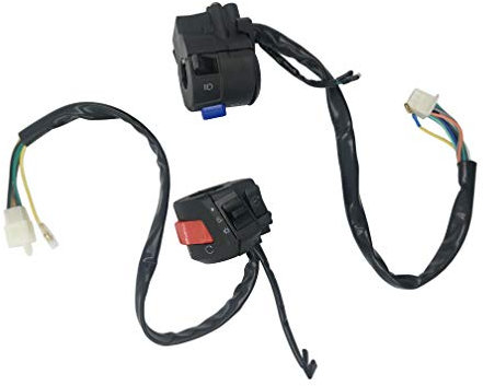 1 Paar 12 V DC rechte und linke Seite, Universal Motorrad Steuerschalter 7/8 Zoll 22 cm Lenker Schalter Hupe Blinker Light Elektrial Start Schalter