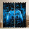 Gaming Curtains Kids Gamer Video Games Window Drapes for Boys Teens Modern Game Controller Window Curtain Breathable Blue Gamer Console Window Treatments Room Decor W66*L72