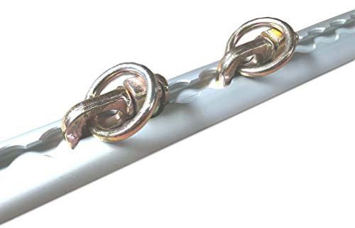 Trupa 2 m Alu Airlineschiene Premium Zurrschiene halbrund 2000mm + 2 x Doppelfitting mit Ring
