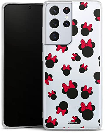 Custodia di silicone compatibile con Samsung Galaxy S21 Ultra 5G Custodia trasparente Cover per smartphone trasparente Topo Disney Topolino e Minnie