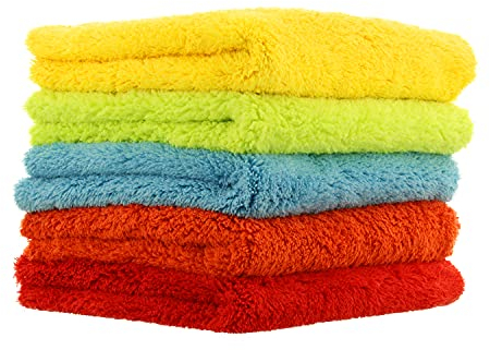Chemicalworkz Edgeless Soft Touch: Lackschonende Premium Mikrofasertücher mit 500GSM - schonend weiche & fusselfreie Poliertücher für die Autopflege - Auto Microfasertücher | 40x40cm (5 STK.)