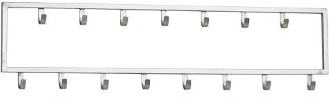 Wohnling Wandgarderobe Metall Silber 80x20x4 cm Design Flurgarderobe Stahl, Hakenleiste Wandpaneel, Garderobe Wand, Garderobenleiste Flur