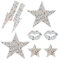 FINGERINSPIRE 8 Stück 5 Stil Strass-Patches zum Aufbügeln/Aufnähen von Kristallen Applikationen glänzende Lippen/Stern/Blitz-förmige Strass-Applikationen dekoratives Zubehör für DIY Craft