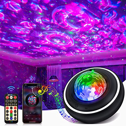 Sternenhimmel Projektor Nachtlicht Galaxy Projector: Led Kinder Projektor Lampe Star Night Galaxie Light Sternenlicht Lamp Sternen Musik Sterne Planetarium Licht für Erwachsene Teenager Mädchen Baby