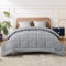 BEDSURE Bettdecke 135x200 450gsm Steppdecke - Warm Winterdecke 135 x 200 cm für Winter, 200x135 waschbar Dicke Winterbettdecke, Grau