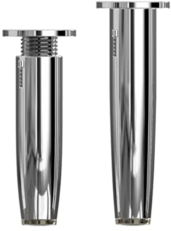 LOVEM Tischbeine Höhenverstellbar,4 Stück Möbelbeine, Höhe: 8-15 cm(+1.4 cm) Couchtisch/TV Tisch/Beistelltische/Kommode/Nachttisch Beine Tischfüße Hochwertigen Zinklegierung Stützbeinen (12cm,Chrom)