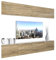 BELINI Wohnwand Vollausstattung Wohnzimmer-Set Moderne Schrankwand mit LED-Beleuchtung Anbauwand TV-Schrank Sonoma Eiche