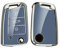 【4 Farben】 Z.MYUKI TRoc R Line Schlüsselhülle mit Schlüsselanhänger für VW T-ROC 2017-2023 2024 Zubehör Key Case (Blau)