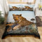 Leopard drucken Bettwäsche Set wilde Tiere Leopard drucken Bettbezug Set Wiese Tier Motiv Bettwäsche 135 x 200 Junge Teenager Bett Bettwäsche mit 1 Kissenbezug 80x80cm für Kinder Jugendliche