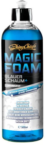ShinyChiefs MAGIC FOAM BLAUER SCHAUM - Farbiges Autoshampoo zur intensiven Vorwäsche - Autoschaum mit starker Reinigungskraft - Lackschonender Schaumreiniger, pH-neutral mit tollem Duft, 500ml