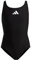 adidas Solid Small Logo Swimsuit, Costume da Bagno Bambine e ragazze, Black / White, 7-8 anni