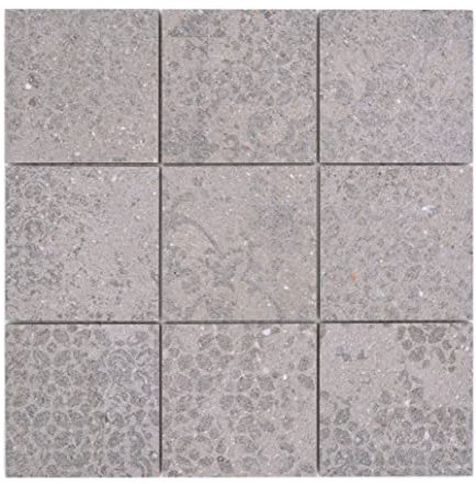 Piastrella di mosaico in ceramica gres porcellanato grigio chiaro antracite motivo parete piastrelle specchio cucina doccia