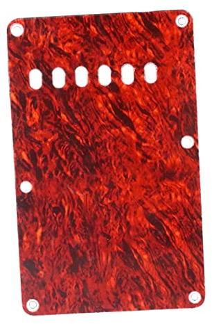 Oshhni 6-Loch-Gitarren-Tremolo-Hohlraumabdeckung, Rückplatte, E-Gitarren-Ersatzteile, Dunkelrot