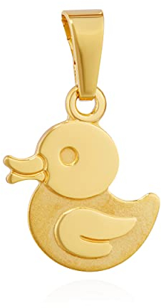 NKlaus 12,6mm Kettenanhänger Ente gesandelt 333 Gelb Gold 8 Karat Vogel Goldanhänger 13681