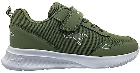 KangaROOS Unisex Kinder Kl-Win Ev Sneaker, Olive White, 34 EU